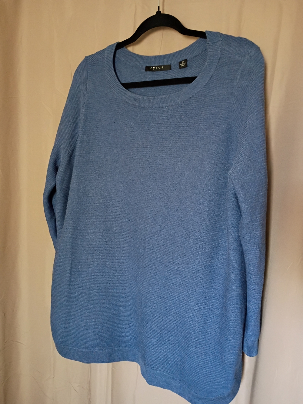 Cyrus Scoop Neck Sweater in Dusty Blue